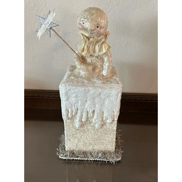 Vintage Dee Foust for Bethany Lowe 15" Moon Snow Man Christmas Star Retired - Picture 2 of 4